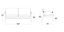 David lounge sofa 2S