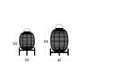 Tika lantern teak base