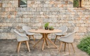 Edgard dining chair teak base
