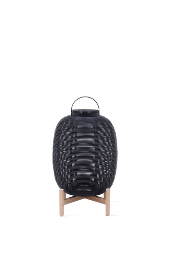 Tika lantern teak base large